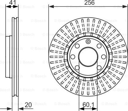 BOSCH 0 986 479 876 - Тормозной диск unicars.by