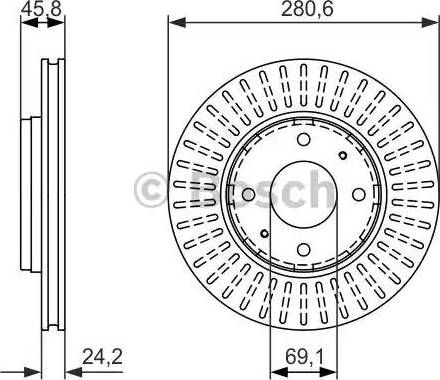 BOSCH 0 986 479 872 - Тормозной диск unicars.by