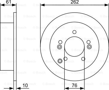 BOSCH 0 986 479 345 - Тормозной диск unicars.by