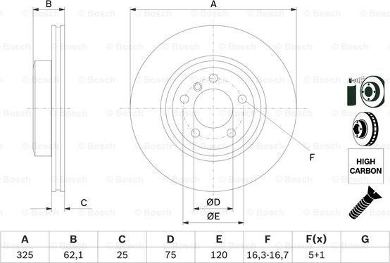 BOSCH 0 986 479 348 - Тормозной диск unicars.by