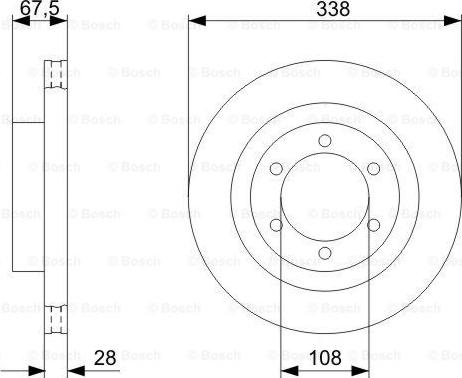 BOSCH 0 986 479 304 - Тормозной диск unicars.by