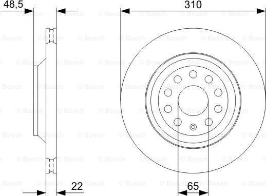 BOSCH 0 986 479 303 - Тормозной диск unicars.by