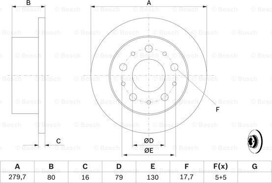 BOSCH 0 986 479 316 - Тормозной диск unicars.by