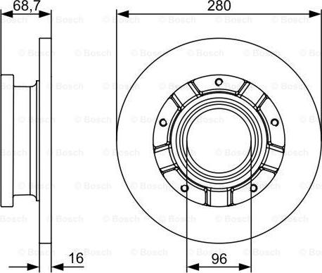 BOSCH 0 986 479 389 - Тормозной диск unicars.by