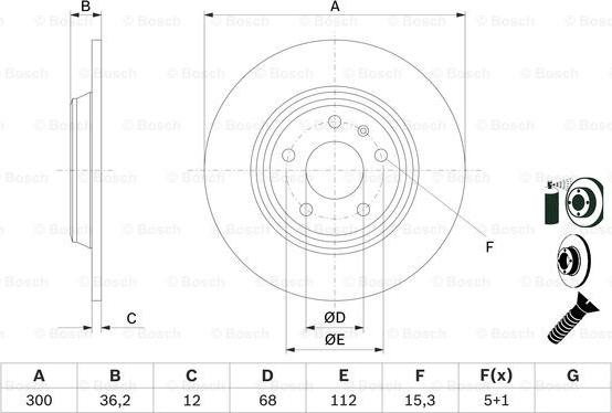 BOSCH 0 986 479 382 - Тормозной диск unicars.by