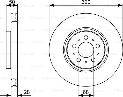 BOSCH 0 986 479 321 - Тормозной диск unicars.by