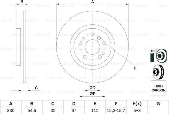 BOSCH 0 986 479 269 - Тормозной диск unicars.by