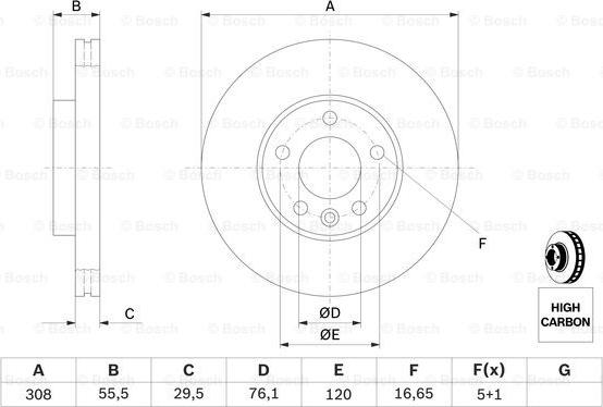 BOSCH 0 986 479 211 - Тормозной диск unicars.by