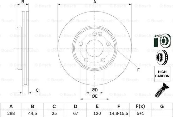 BOSCH 0 986 479 234 - Тормозной диск unicars.by