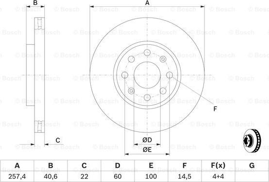 BOSCH 0 986 479 223 - Тормозной диск unicars.by