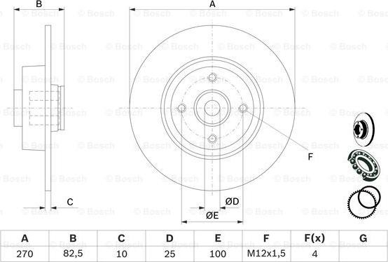 BOSCH 0 986 479 274 - Тормозной диск unicars.by