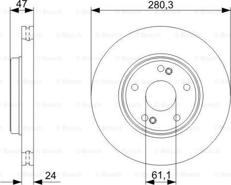 BOSCH 0 986 479 743 - Тормозной диск unicars.by