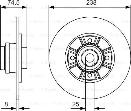 BOSCH 0 986 479 760 - Тормозной диск unicars.by