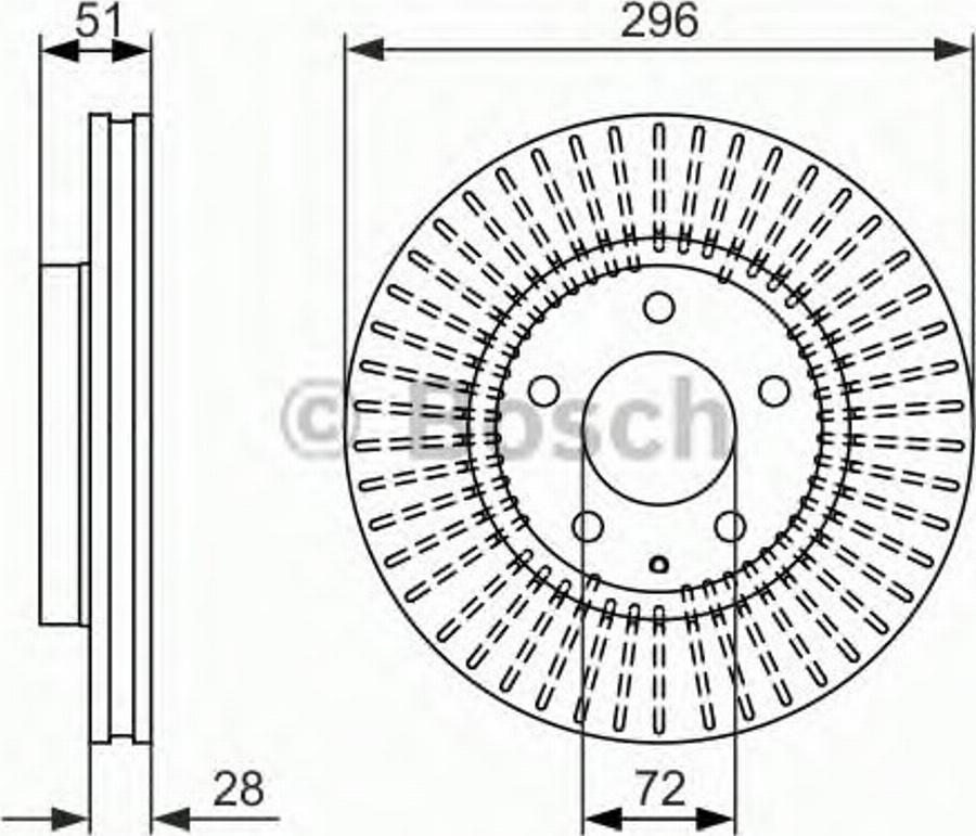 BOSCH 0 986 479 703 - Тормозной диск unicars.by