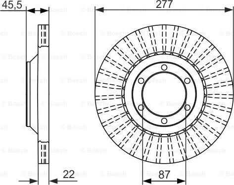 BOSCH 0 986 479 702 - Тормозной диск unicars.by