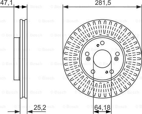 BOSCH 0 986 479 781 - Тормозной диск unicars.by