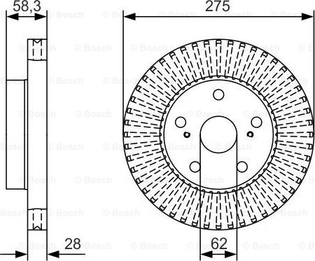 BOSCH 0 986 479 A97 - Тормозной диск unicars.by