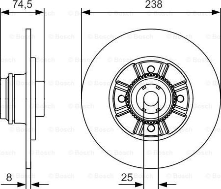 BOSCH 0 986 479 A48 - Тормозной диск unicars.by