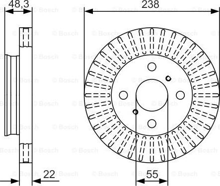 BOSCH 0 986 479 A63 - Тормозной диск unicars.by