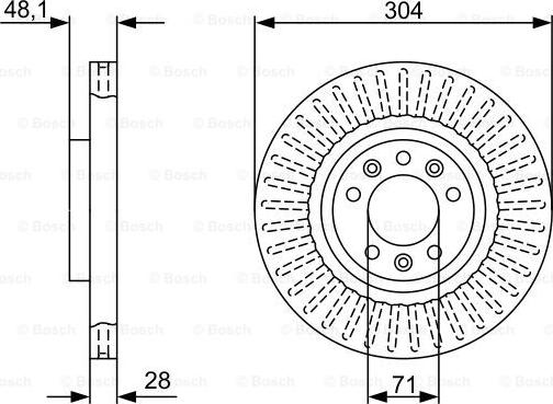 BOSCH 0 986 479 A89 - Тормозной диск unicars.by