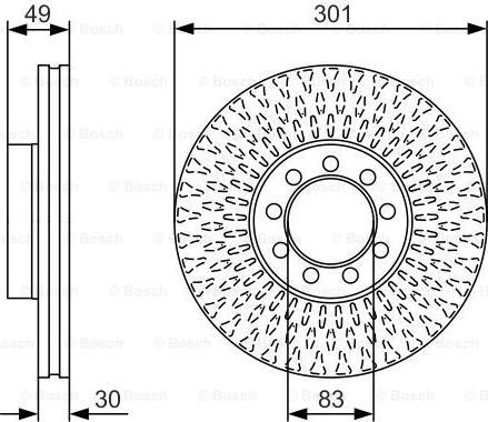 BOSCH 0 986 479 A23 - Тормозной диск unicars.by