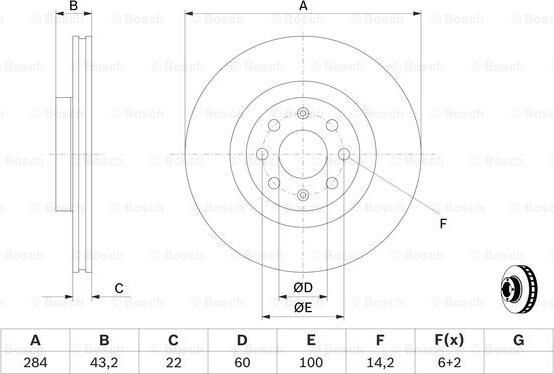 BOSCH 0 986 479 B90 - Тормозной диск unicars.by