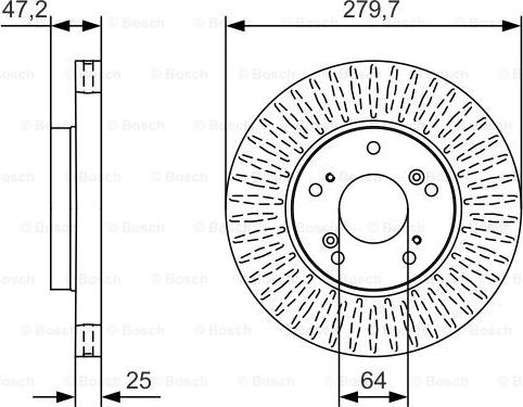 BOSCH 0 986 479 B01 - Тормозной диск unicars.by