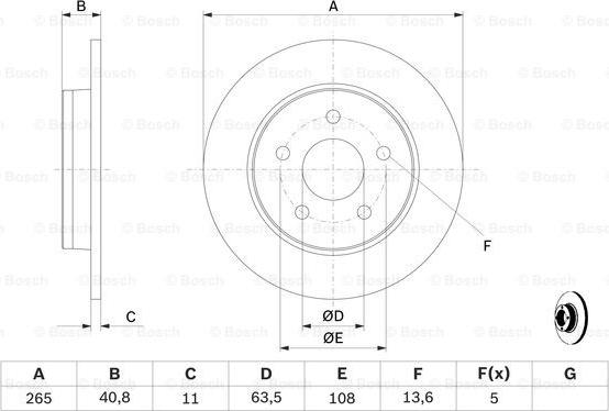 BOSCH 0 986 479 B80 - Тормозной диск unicars.by