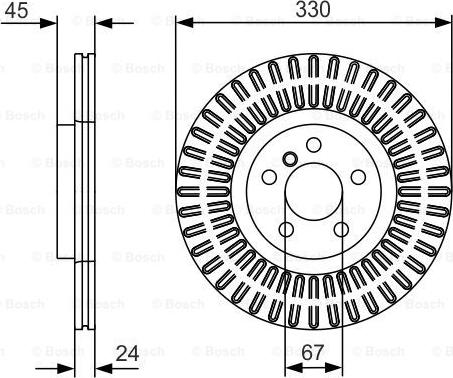 BOSCH 0 986 479 C94 - Тормозной диск unicars.by