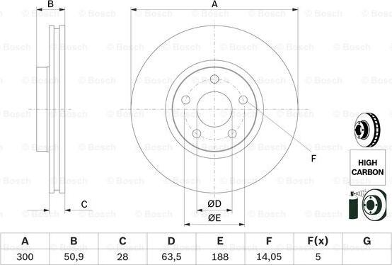 BOSCH 0 986 479 D44 - Тормозной диск unicars.by