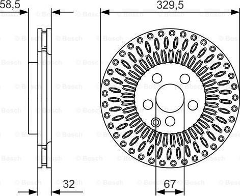 BOSCH 0 986 479 D13 - Тормозной диск unicars.by