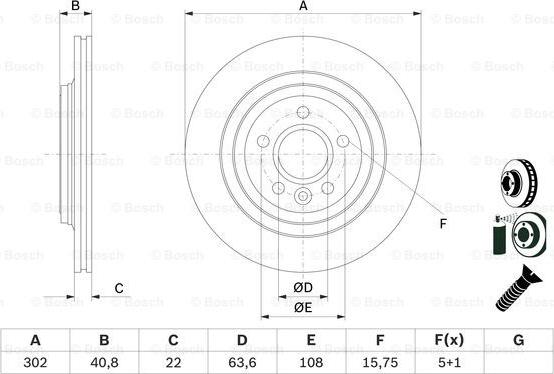 BOSCH 0 986 479 E85 - Тормозной диск unicars.by