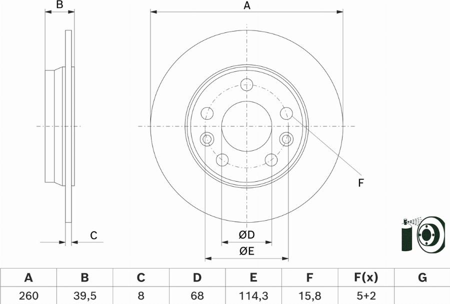 BOSCH 0 986 479 H69 - Тормозной диск unicars.by