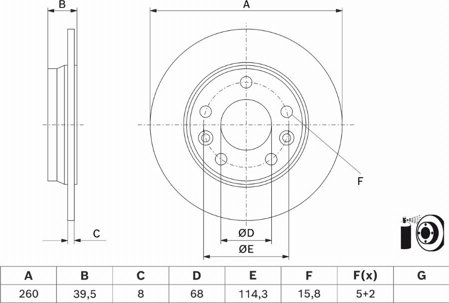 BOSCH 0 986 479 J17 - Тормозной диск unicars.by