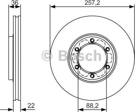 BOSCH 0 986 479 R42 - Тормозной диск unicars.by