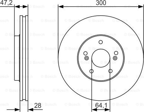 BOSCH 0 986 479 R47 - Тормозной диск unicars.by