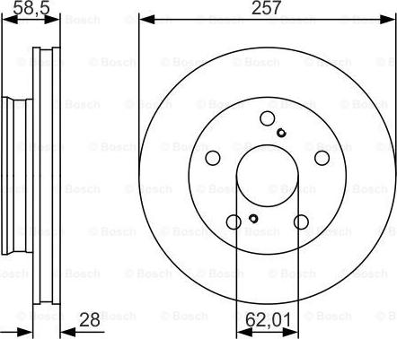 BOSCH 0 986 479 R53 - Тормозной диск unicars.by