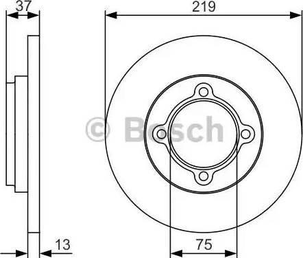 BOSCH 0 986 479 R62 - Тормозной диск unicars.by