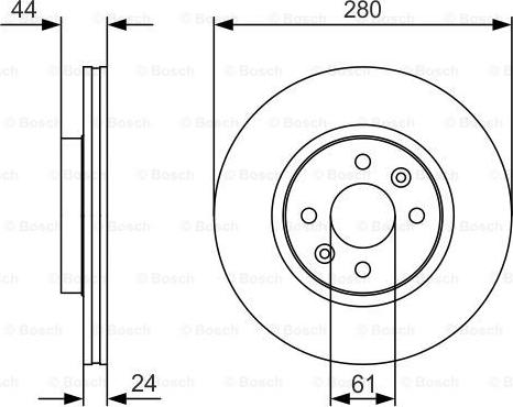 BOSCH 0 986 479 R67 - Тормозной диск unicars.by