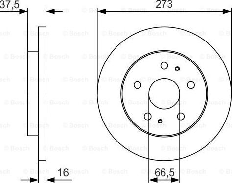 BOSCH 0 986 479 R02 - Тормозной диск unicars.by