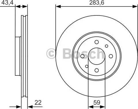 BOSCH 0 986 479 R17 - Тормозной диск unicars.by