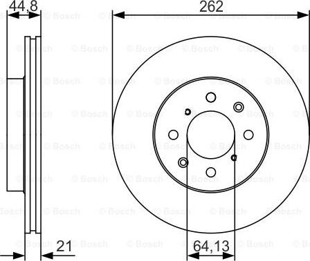 BOSCH 0 986 479 R80 - Тормозной диск unicars.by