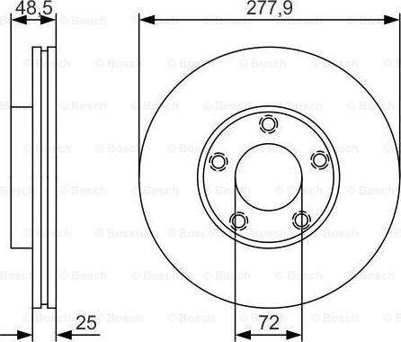 BOSCH 0 986 479 R83 - Тормозной диск unicars.by