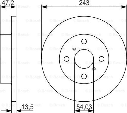 BOSCH 0 986 479 R87 - Тормозной диск unicars.by