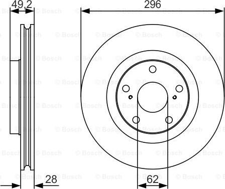 BOSCH 0 986 479 R33 - Тормозной диск unicars.by