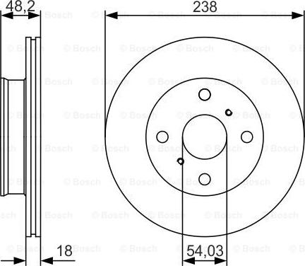 BOSCH 0 986 479 R75 - Тормозной диск unicars.by