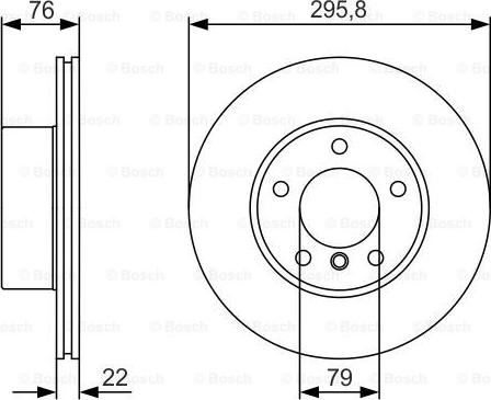 BOSCH 0 986 479 R72 - Тормозной диск unicars.by