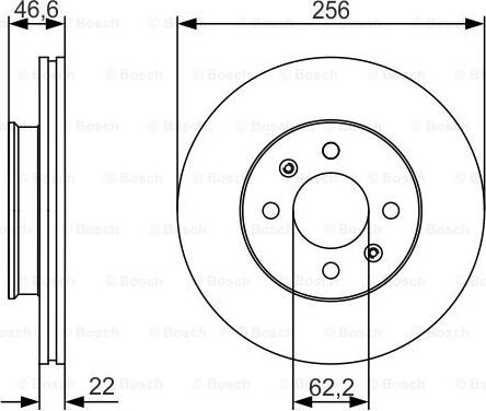 BOSCH 0 986 479 R77 - Тормозной диск unicars.by