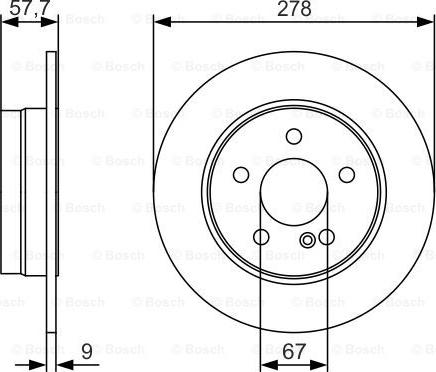 BOSCH 0 986 479 S96 - Тормозной диск unicars.by