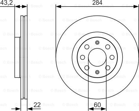 BOSCH 0 986 479 S91 - Тормозной диск unicars.by